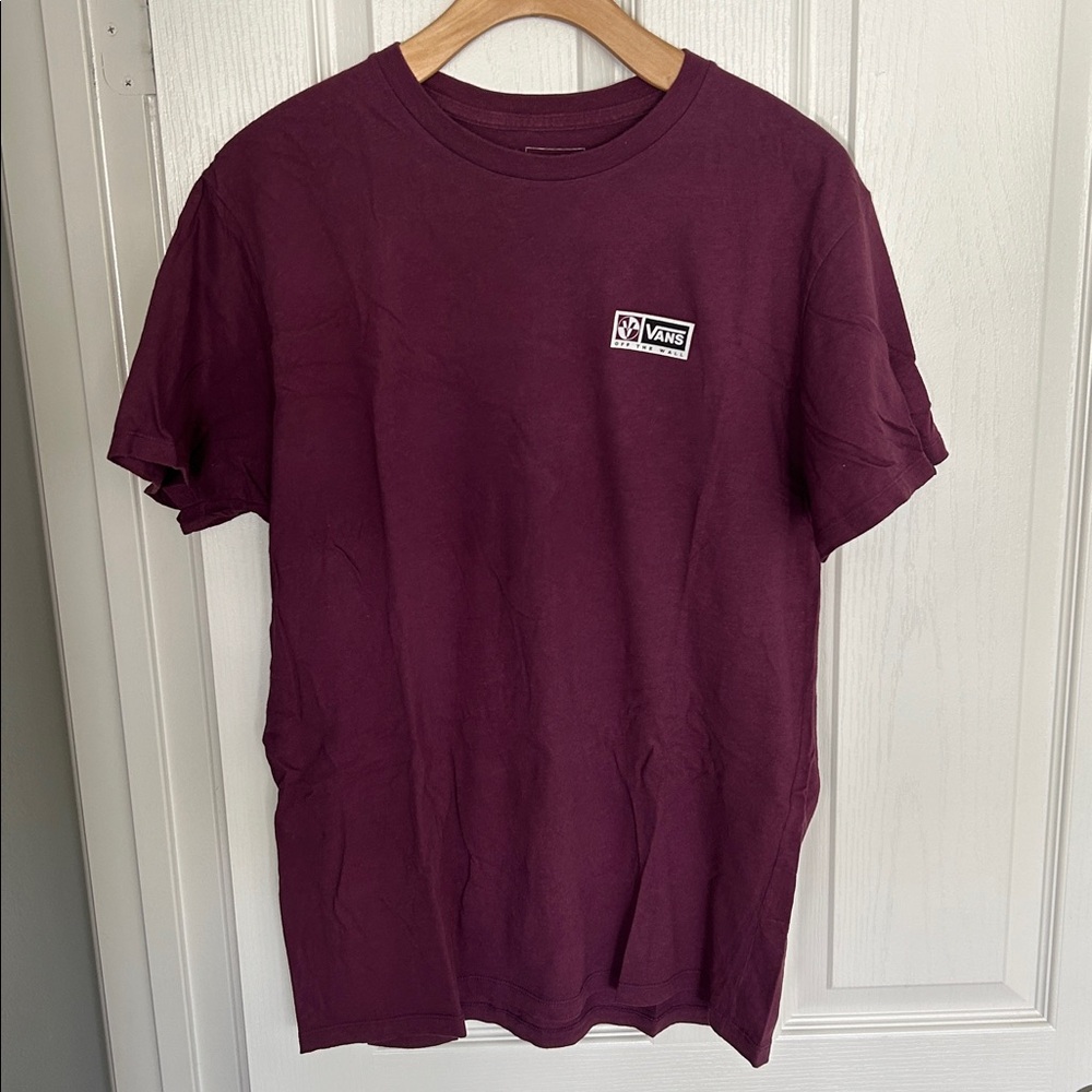 Vans Large Maroon Burgundy Logo T-Shirt